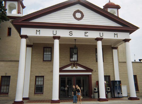 Chris and Larissa outside the Hershey Museum in Pennsylvania.