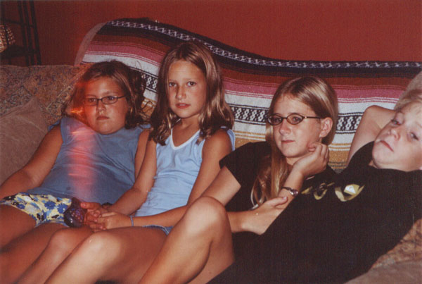Maggie, Carly, Larissa and Chris, summer 2004.