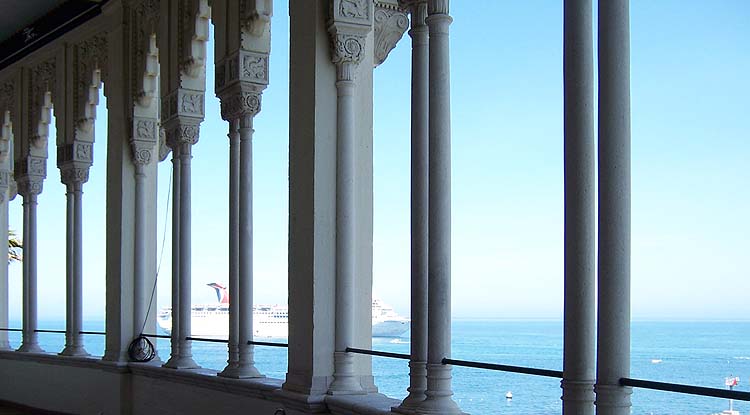 The ballroom balcony atop the historic Casino in Avalon.