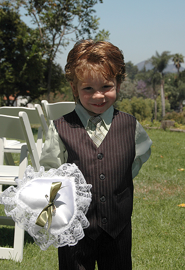 Connor is ready to serve as ring-bearer.