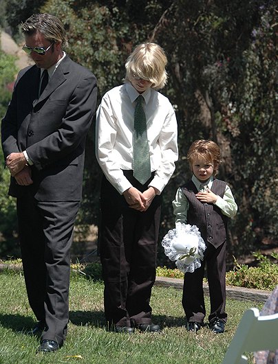 The best man (Uncle Jeff), Christopher and Connor.