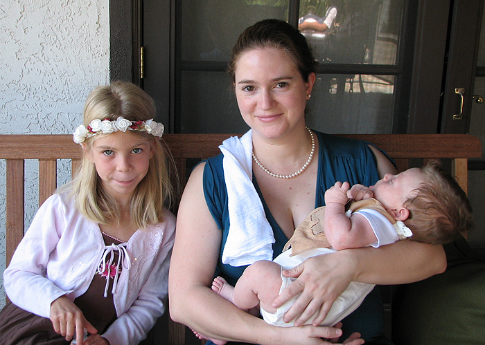 Mattea, Aunt Lizzie and baby Aaron.