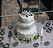 Our beautiful cake, decorated from the garden by Lia and Linnea.