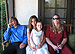 Elizabeth sitting with her cousins Ryne and Heather and her Aunt Michelle.