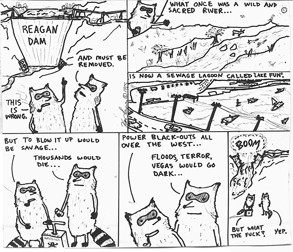 The raccoons at Reagan Dam