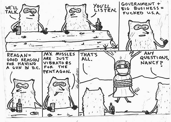 The raccoons interrogate Nancy Reagan