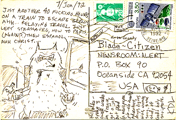 Postcard from Berlin ... but why the French stamps?