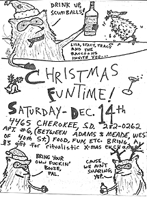 The raccoons invite you to Christmas